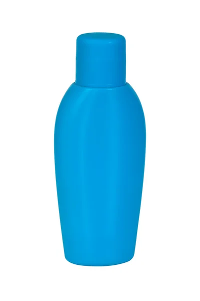 Blue toilletries bottle — Stock Photo, Image