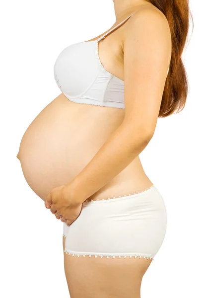 Karın hamile kadın — Stok fotoğraf