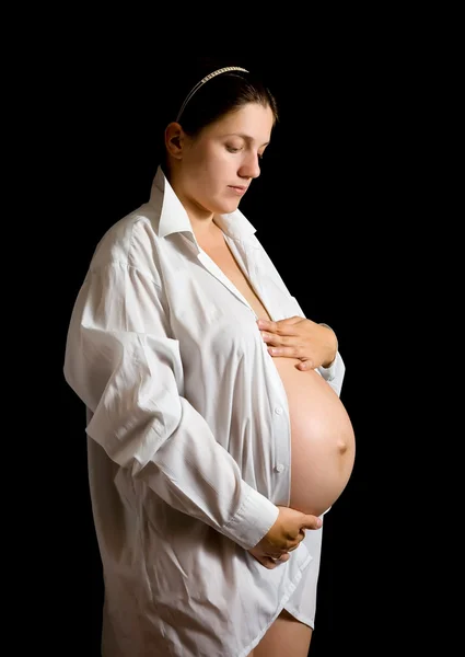 9 μηνών έγκυος γυναίκα — Φωτογραφία Αρχείου