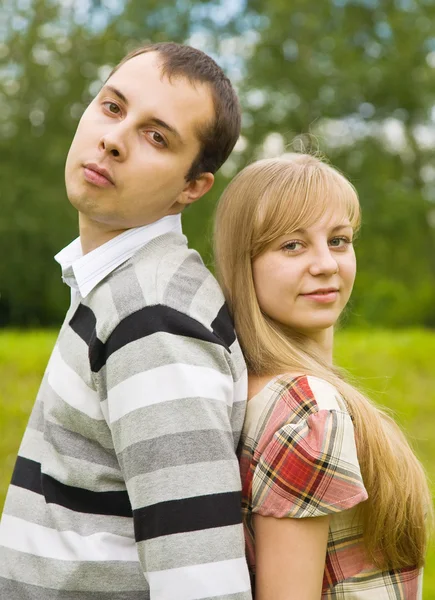 Man and pretty girl — Stock Photo, Image