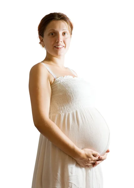 Έγκυος που κρατάει την κοιλιά της — Φωτογραφία Αρχείου