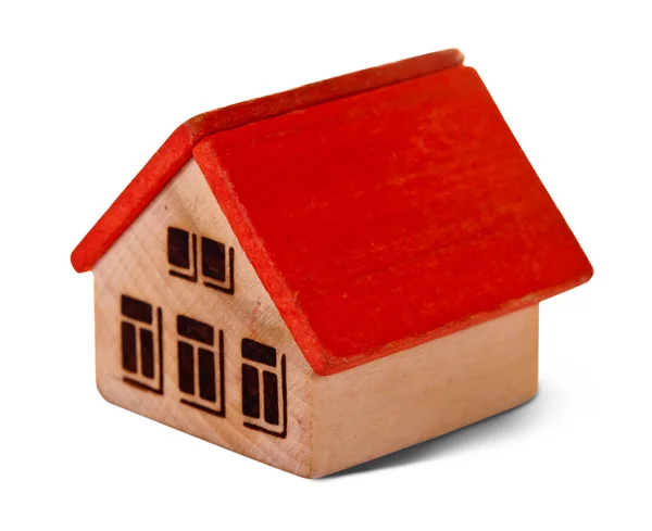 Houten speelgoed huis — Stockfoto