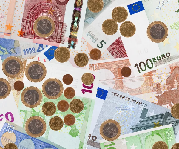 Фон банкнот євро — стокове фото