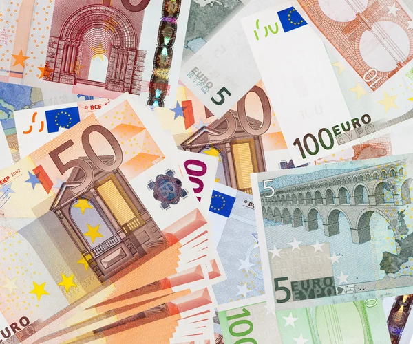 ユーロ紙幣の背景 — ストック写真