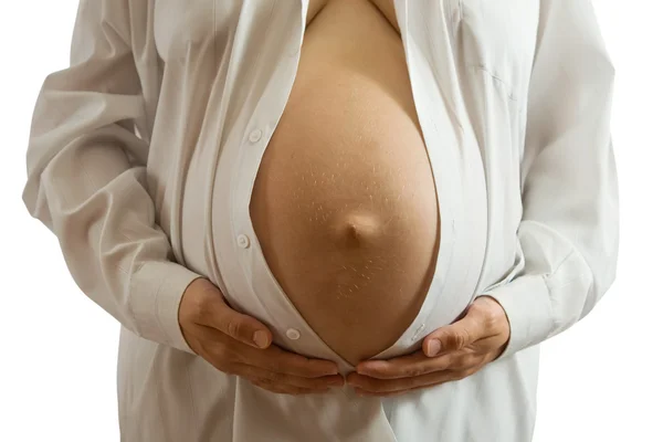 Barriga de mulher grávida — Fotografia de Stock