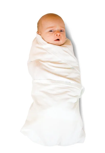 1 месячный ребенок в пеленке — стоковое фото