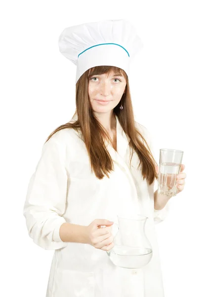 Cuocere con un bicchiere d'acqua — Foto Stock