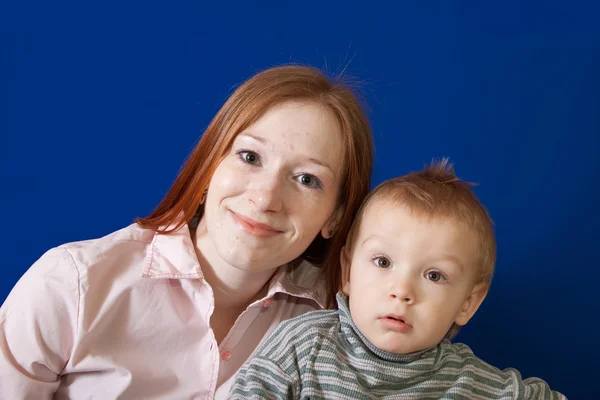 Portrait of mother with her son — Stock Photo, Image
