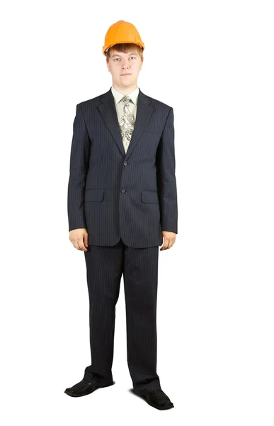 Businessman in hardhat — Stock Photo, Image