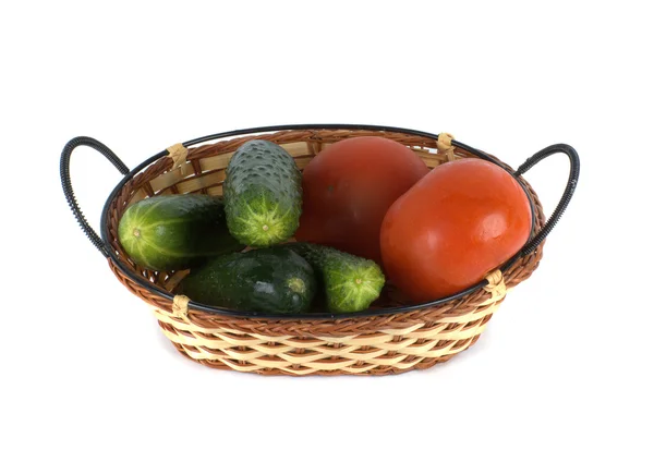 Vegetables in basket — Stock Photo, Image
