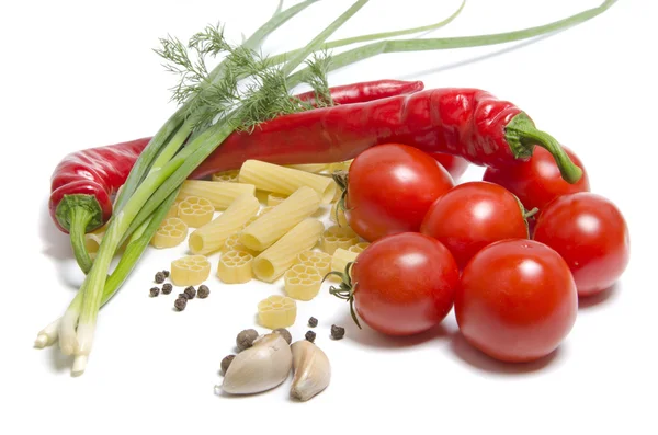 Tomatoes and pasta — Stock Photo, Image