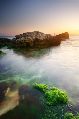 Güzel deniz manzarası. Doğanın bileşimi.
