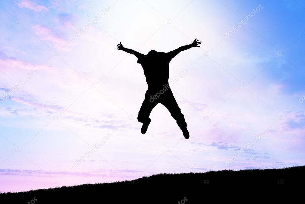 Man jump to sky