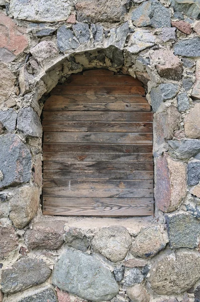 Stare drewniane okiennice niewidomych — Zdjęcie stockowe