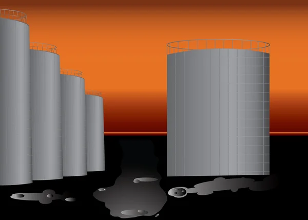Base petrolifera — Vettoriale Stock