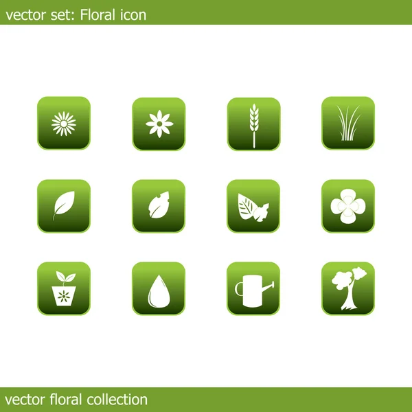 Vector floral simgesi toplama