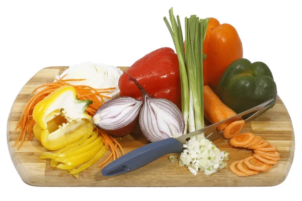 Vegetable still life on the wooden board — Stock Photo, Image