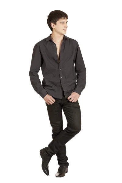 Portrait of a young guy in a full-length — Stock Photo, Image