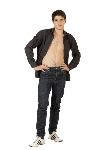 Portrait of a young guy in a full-length — Stock Photo, Image