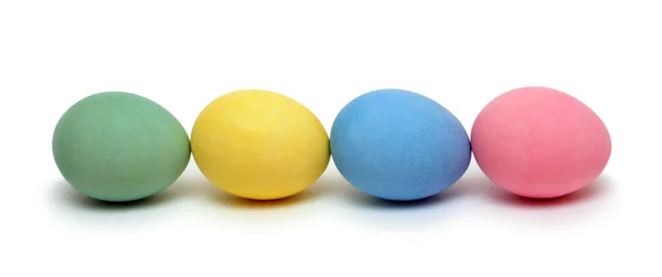 Easter - colored eggs on white — Stock Photo, Image
