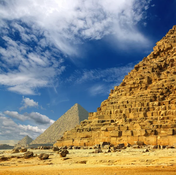 Pirâmides do Egito em Gizé Cairo — Fotografia de Stock