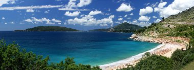 Panoramic view of Adriatic seacoast clipart