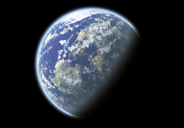 Planète bleue dans l'espace — Photo