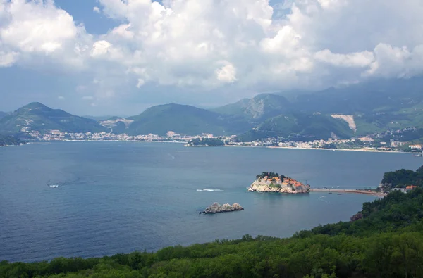 Ilha Sveti Stefan e Riviera de Budva, Montenegro — Fotografia de Stock