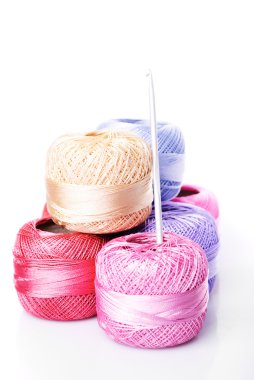 Crochet color threads clipart