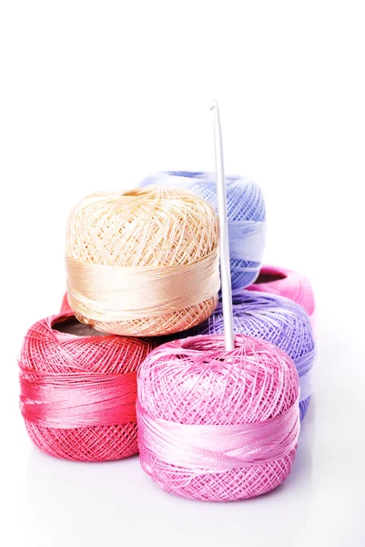 Linhas de cor de crochê — Fotografia de Stock