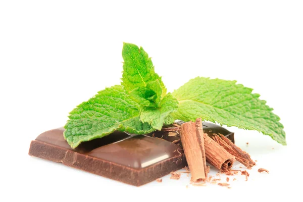 Menta y chocolate — Foto de Stock