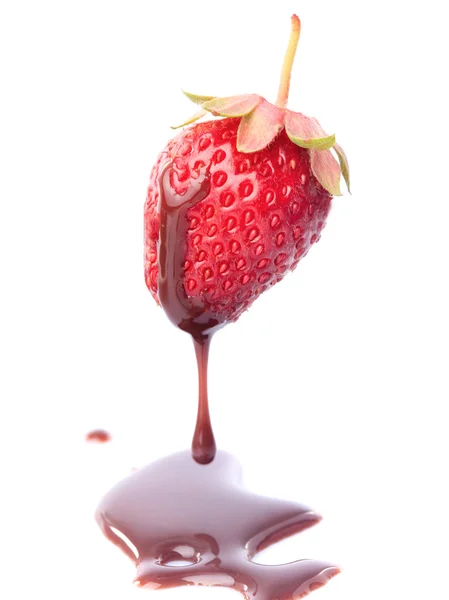 딸기와 초콜릿 — 스톡 사진