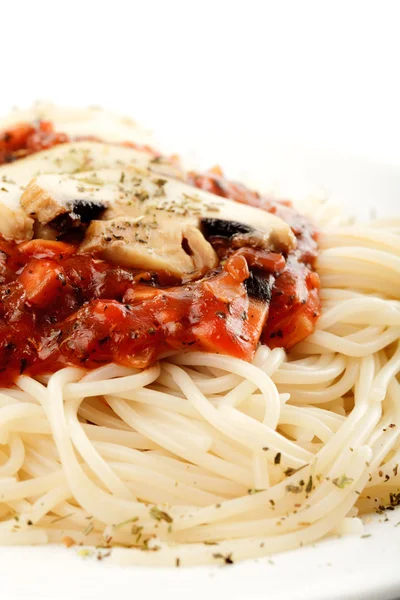 Espaguetis y champiñones —  Fotos de Stock