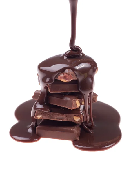 Chocolade stroom — Stockfoto
