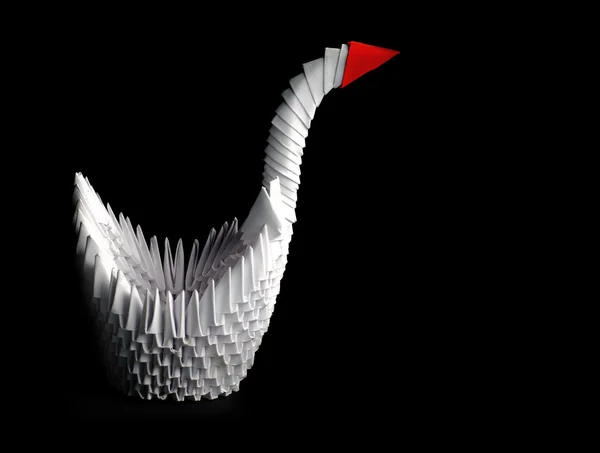 Origami swan — Stok fotoğraf