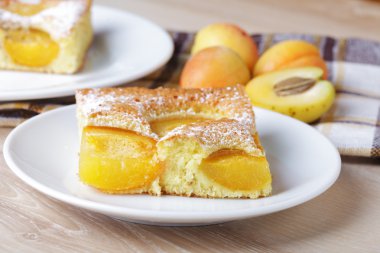 Apricot sponge slice clipart