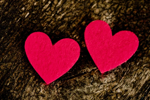 Röda hjärtan klistermärken — Stockfoto