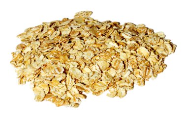 Heap of dry rolled oats isolated clipart