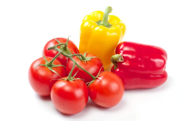 新鲜甜辣椒、 番茄 — 图库照片