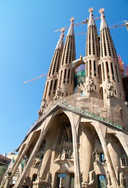 Barcelona, İspanya - 23 Mayıs: la sagrada familia - etkileyici c