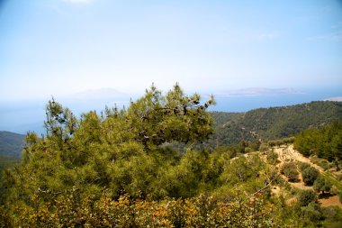 yüksek dağ ve kayalar Yunanistan Rodos