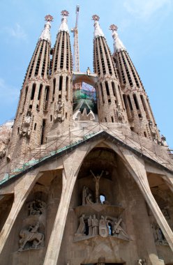 Barcelona, İspanya - 23 Mayıs: la sagrada familia - etkileyici c