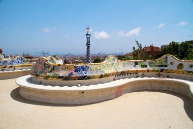 Barcelona - 27 Mayıs: antoni tarafından gerçeküstü parc guell gaudi, bir