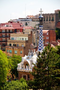 Barcelona, İspanya-27 Mayıs: 27 Mayıs 2011 tarihinde ünlü park Güell