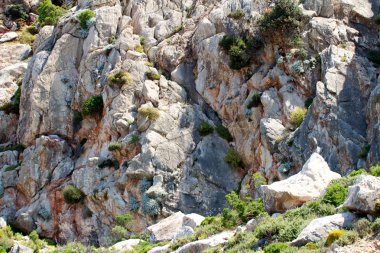 yüksek dağ ve kayalar Yunanistan Rodos