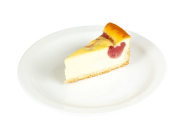 beyaz izole cheesecake