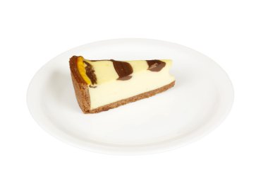 beyaz izole cheesecake