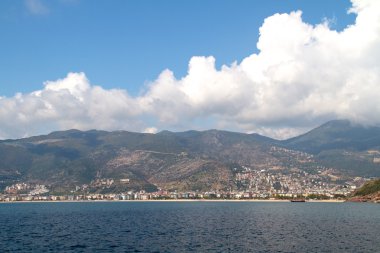 Alanyas Akdeniz kıyı şeridi ve Osmanlı Kalesi (Türkiye)