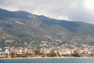 Alanya Şehir hill, deniz kıyısında, Türkiye