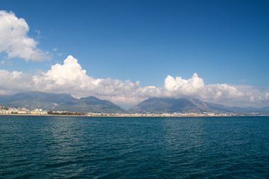 Alanyas Akdeniz kıyı şeridi ve Osmanlı Kalesi (Türkiye)